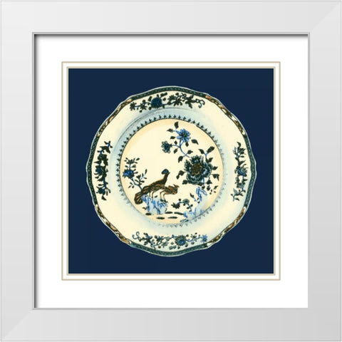 Porcelain Plate IV White Modern Wood Framed Art Print with Double Matting by Vision Studio