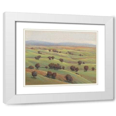 Beyond the Hills I White Modern Wood Framed Art Print with Double Matting by OToole, Tim