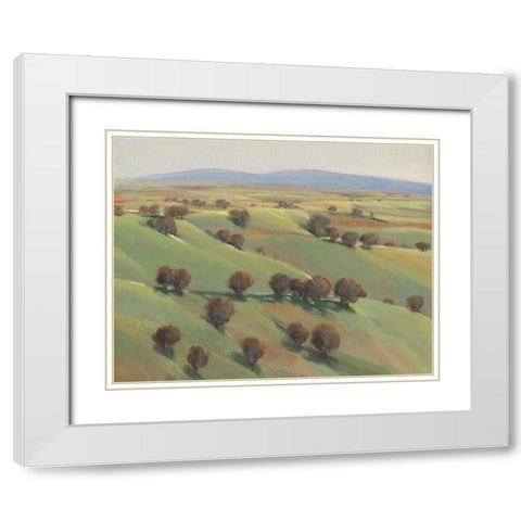 Beyond the Hills II White Modern Wood Framed Art Print with Double Matting by OToole, Tim