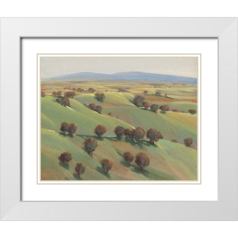 Beyond the Hills II White Modern Wood Framed Art Print with Double Matting by OToole, Tim