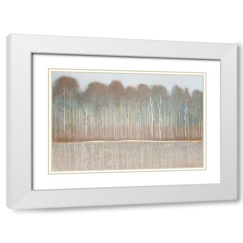 Along the River Bank I White Modern Wood Framed Art Print with Double Matting by OToole, Tim