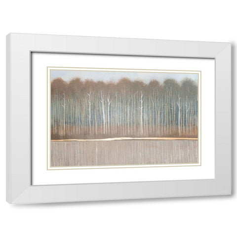 Along the River Bank II White Modern Wood Framed Art Print with Double Matting by OToole, Tim