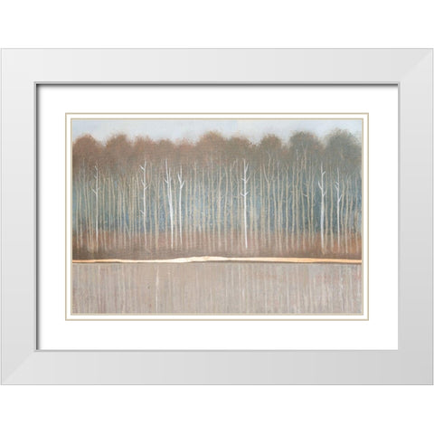 Along the River Bank II White Modern Wood Framed Art Print with Double Matting by OToole, Tim