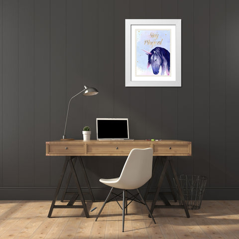 Unicorn Universe  I White Modern Wood Framed Art Print with Double Matting by Popp, Grace