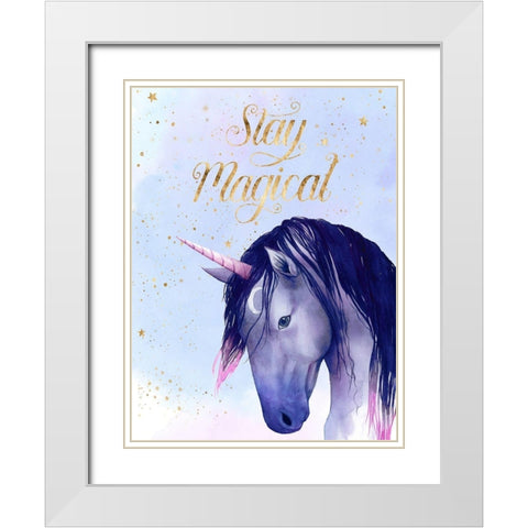 Unicorn Universe  I White Modern Wood Framed Art Print with Double Matting by Popp, Grace
