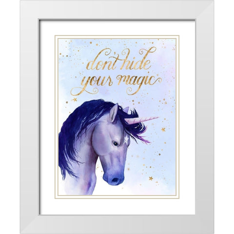 Unicorn Universe  II White Modern Wood Framed Art Print with Double Matting by Popp, Grace