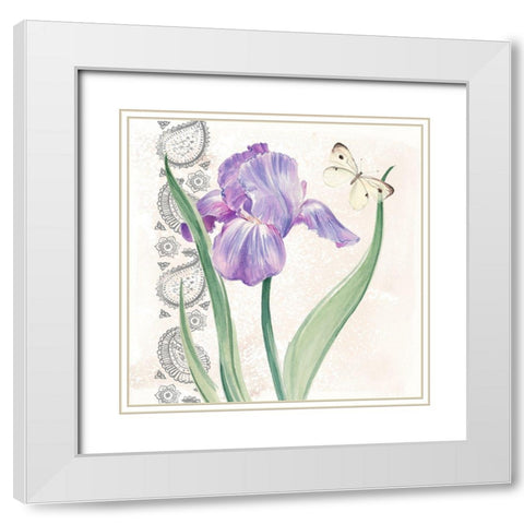 Flowers and Lace III White Modern Wood Framed Art Print with Double Matting by Parker, Jennifer Paxton