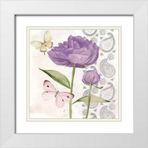 Flowers and Lace IV White Modern Wood Framed Art Print with Double Matting by Parker, Jennifer Paxton
