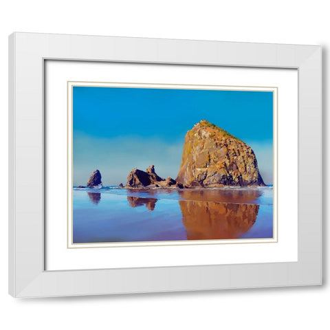 Oregon Coast II White Modern Wood Framed Art Print with Double Matting by Kalina, Emily