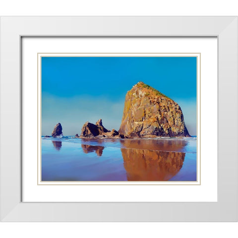Oregon Coast II White Modern Wood Framed Art Print with Double Matting by Kalina, Emily