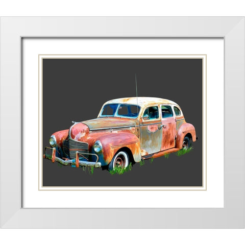 Rusty Car II White Modern Wood Framed Art Print with Double Matting by Kalina, Emily