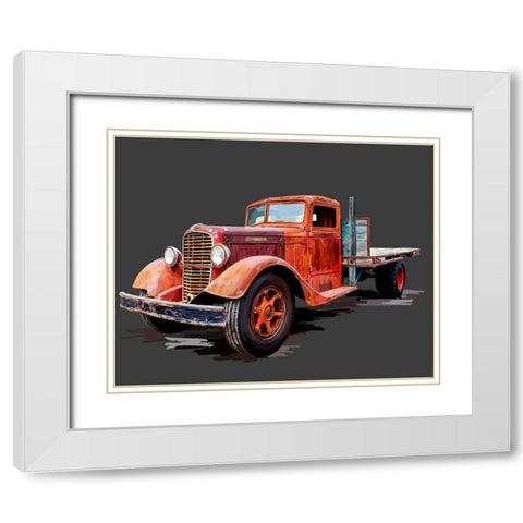 Vintage Truck I White Modern Wood Framed Art Print with Double Matting by Kalina, Emily