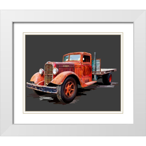 Vintage Truck I White Modern Wood Framed Art Print with Double Matting by Kalina, Emily