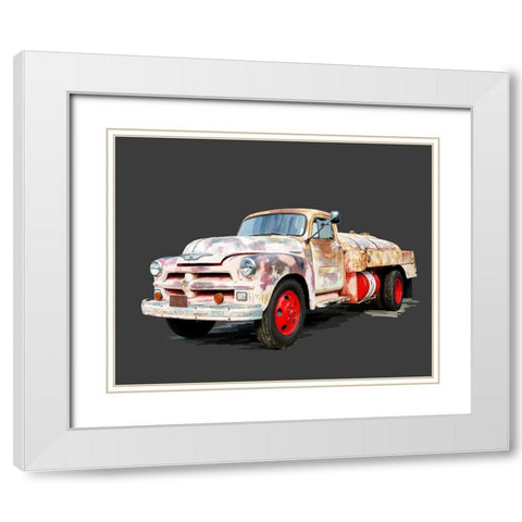 Vintage Truck II White Modern Wood Framed Art Print with Double Matting by Kalina, Emily