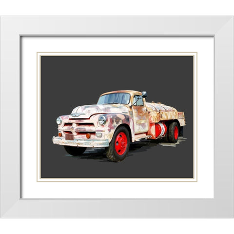 Vintage Truck II White Modern Wood Framed Art Print with Double Matting by Kalina, Emily