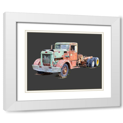 Vintage Truck III White Modern Wood Framed Art Print with Double Matting by Kalina, Emily