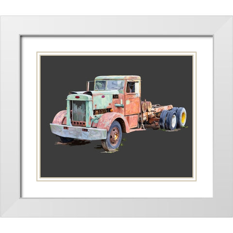 Vintage Truck III White Modern Wood Framed Art Print with Double Matting by Kalina, Emily