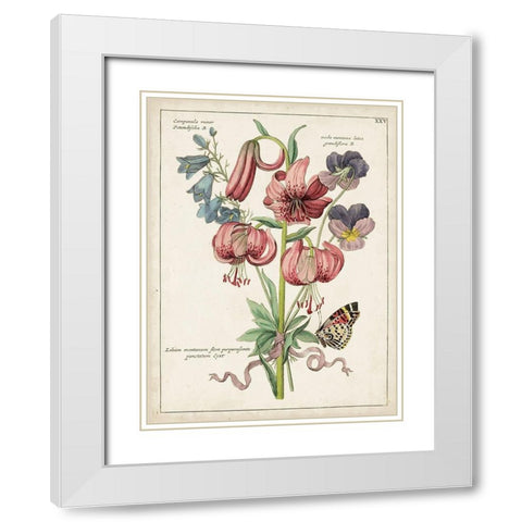 Botanical Bouquet III White Modern Wood Framed Art Print with Double Matting by Unknown