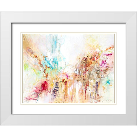 White Series III White Modern Wood Framed Art Print with Double Matting by Gardner, Jennifer