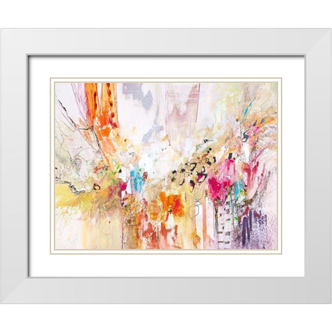 White Series IV White Modern Wood Framed Art Print with Double Matting by Gardner, Jennifer