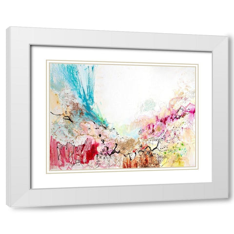 White Series V White Modern Wood Framed Art Print with Double Matting by Gardner, Jennifer