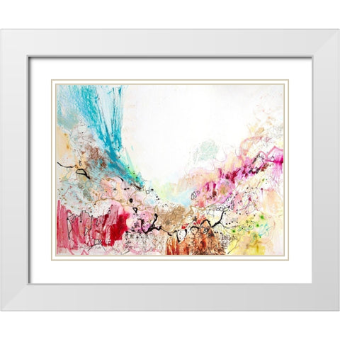 White Series V White Modern Wood Framed Art Print with Double Matting by Gardner, Jennifer