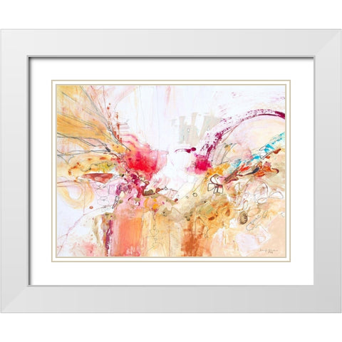 White Series VI White Modern Wood Framed Art Print with Double Matting by Gardner, Jennifer