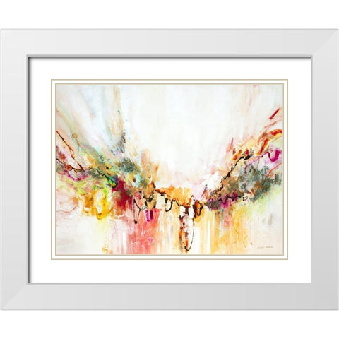 White Series VIII White Modern Wood Framed Art Print with Double Matting by Gardner, Jennifer