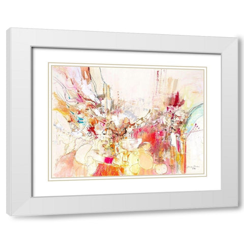 White Series XI White Modern Wood Framed Art Print with Double Matting by Gardner, Jennifer