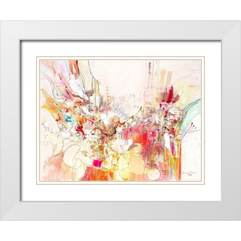 White Series XI White Modern Wood Framed Art Print with Double Matting by Gardner, Jennifer