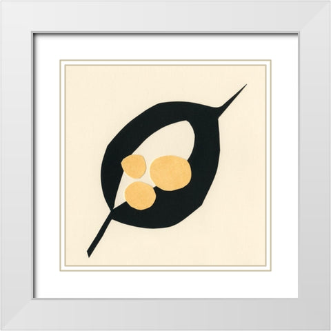 Mod Pod I White Modern Wood Framed Art Print with Double Matting by Stramel, Renee W.