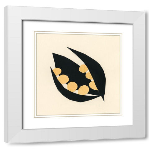 Mod Pod IV White Modern Wood Framed Art Print with Double Matting by Stramel, Renee W.