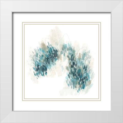 Pixel Vista I White Modern Wood Framed Art Print with Double Matting by Vess, June Erica
