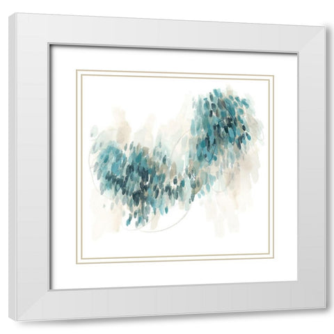 Pixel Vista II White Modern Wood Framed Art Print with Double Matting by Vess, June Erica