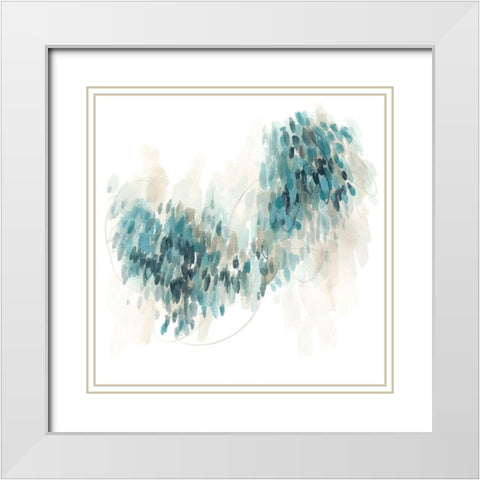 Pixel Vista II White Modern Wood Framed Art Print with Double Matting by Vess, June Erica