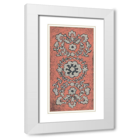 Stitch Work I White Modern Wood Framed Art Print with Double Matting by Zarris, Chariklia