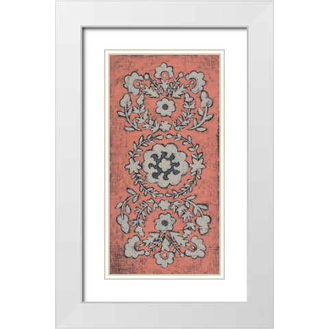 Stitch Work I White Modern Wood Framed Art Print with Double Matting by Zarris, Chariklia