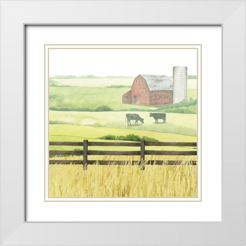 Sunlit Graze II White Modern Wood Framed Art Print with Double Matting by Popp, Grace