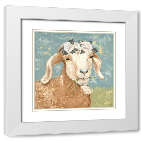 Farm Fun I White Modern Wood Framed Art Print with Double Matting by Reynolds, Jade