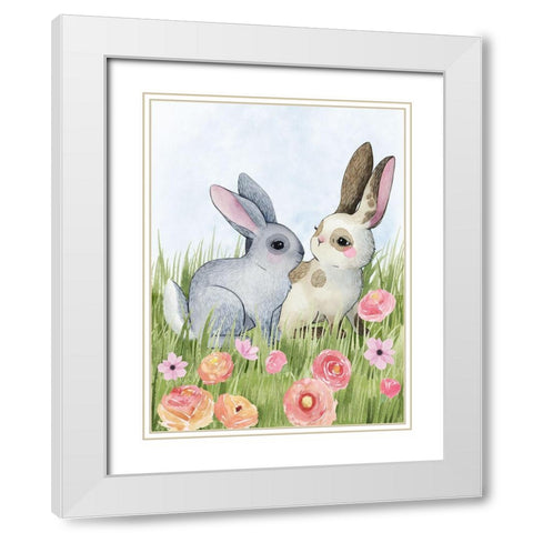 Somebunny Love I White Modern Wood Framed Art Print with Double Matting by Popp, Grace