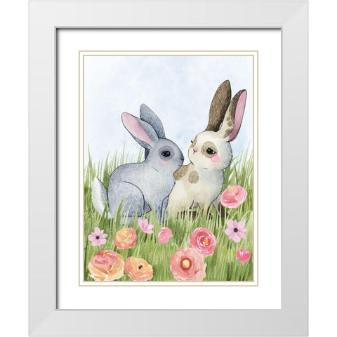 Somebunny Love I White Modern Wood Framed Art Print with Double Matting by Popp, Grace