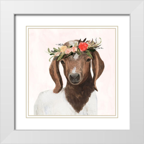 Spring on the Farm IV White Modern Wood Framed Art Print with Double Matting by Borges, Victoria