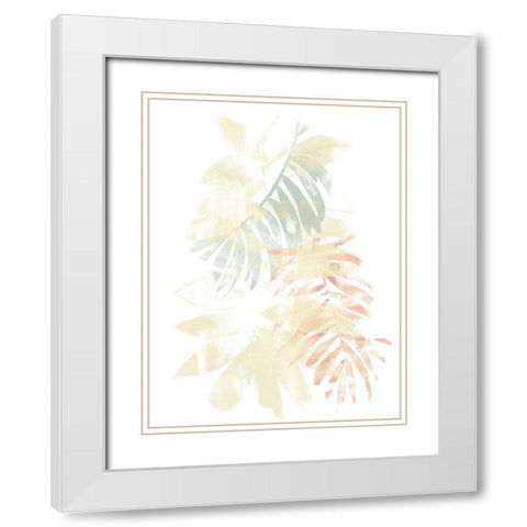 Pastel Tropics III White Modern Wood Framed Art Print with Double Matting by Vess, June Erica
