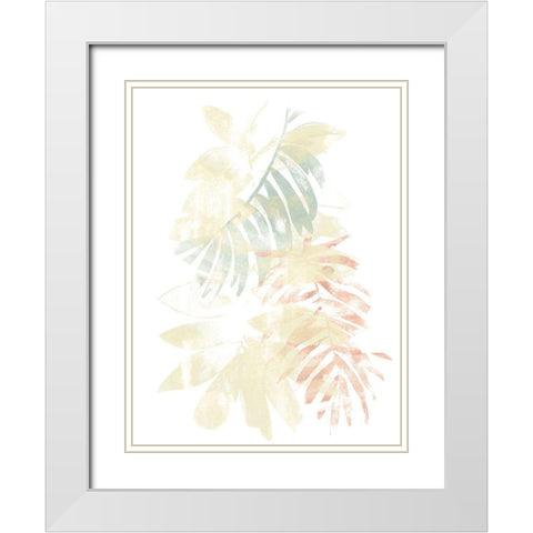 Pastel Tropics III White Modern Wood Framed Art Print with Double Matting by Vess, June Erica