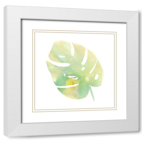 Prisma Tropical I White Modern Wood Framed Art Print with Double Matting by Vess, June Erica