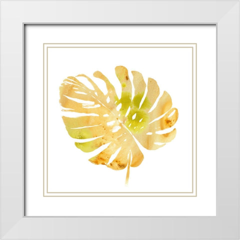 Prisma Tropical IV White Modern Wood Framed Art Print with Double Matting by Vess, June Erica