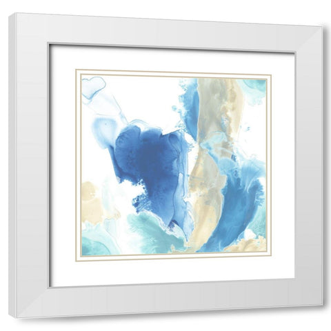Sea Sway I White Modern Wood Framed Art Print with Double Matting by Vess, June Erica