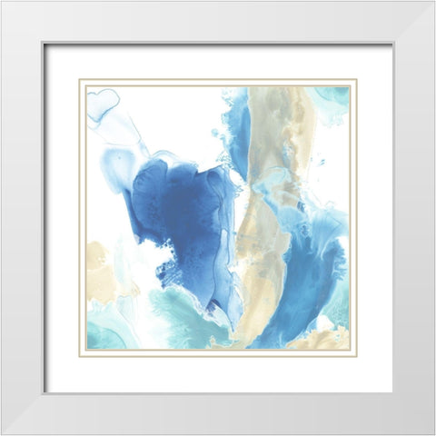 Sea Sway I White Modern Wood Framed Art Print with Double Matting by Vess, June Erica