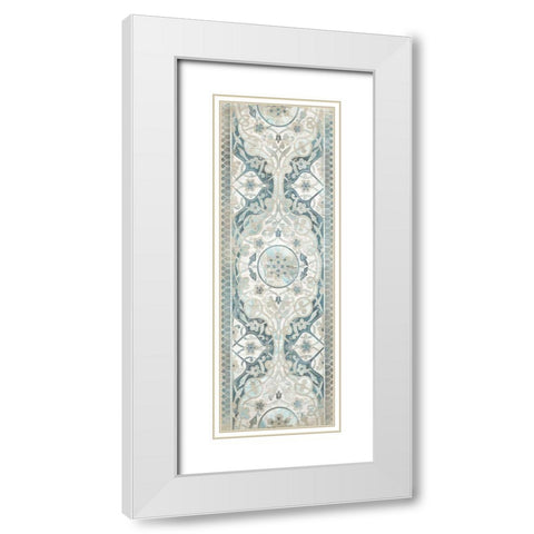 Vintage Persian Panel I White Modern Wood Framed Art Print with Double Matting by Vess, June Erica