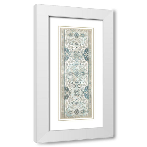 Vintage Persian Panel II White Modern Wood Framed Art Print with Double Matting by Vess, June Erica